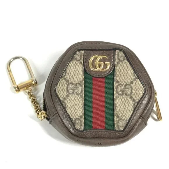 GUCCI GG Shelly line Ophidia Key Chain Wallet Coin Compartment coin purse - Picture 3 of 14